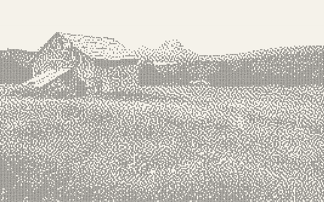 Farm photo converted to Star LC-10 colour dot matrix printer style