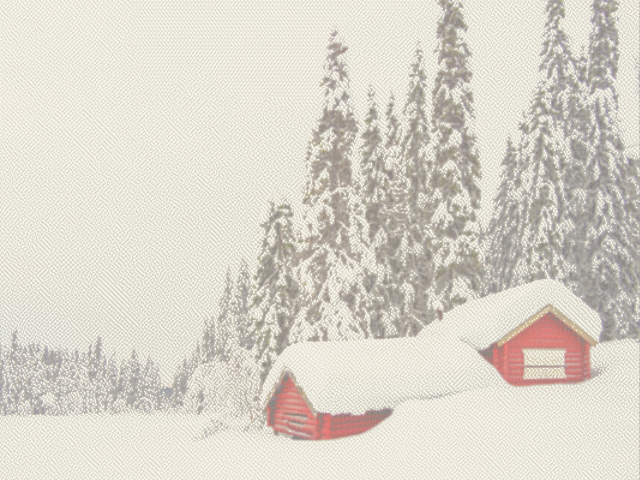 Winter hut converted to dot matrix 120 DPI fine print